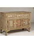 Anglo Style Mango Wood Buffet with Geometric Bone Inlay-15. Asian & Chinese Furniture, Art, Antiques, Vintage Home Décor for sale at FEA Home