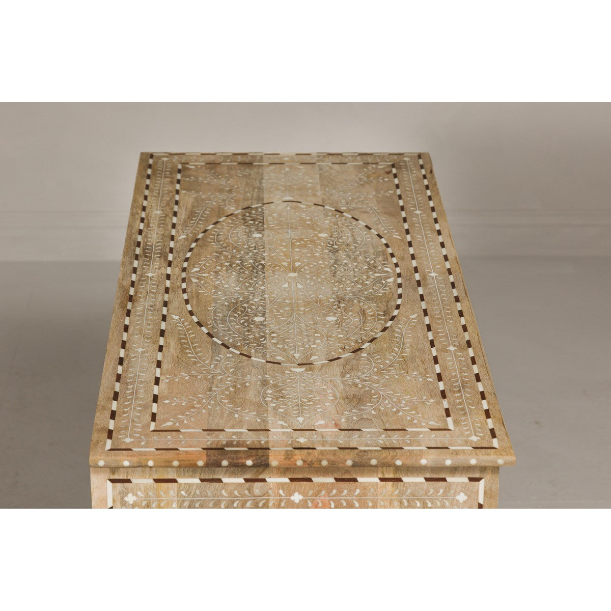 Anglo Style Mango Wood Buffet with Geometric Bone Inlay-17. Asian &amp; Chinese Furniture, Art, Antiques, Vintage Home Décor for sale at FEA Home
