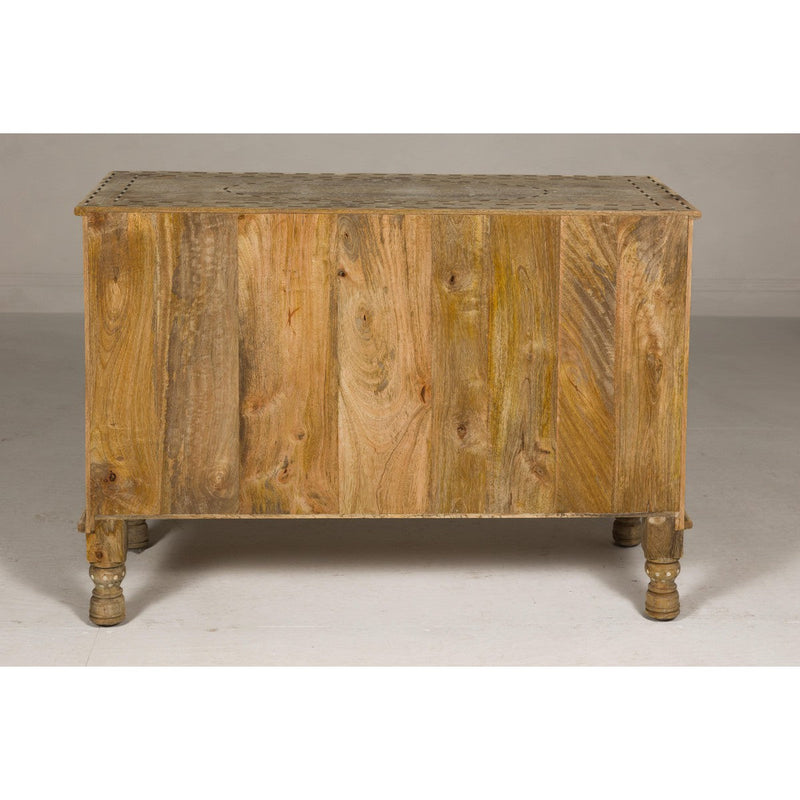 Anglo Style Mango Wood Buffet with Geometric Bone Inlay-YN8005-19. Asian & Chinese Furniture, Art, Antiques, Vintage Home Décor for sale at FEA Home