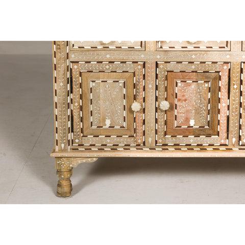 Anglo Style Mango Wood Buffet with Geometric Bone Inlay-YN8005-7. Asian & Chinese Furniture, Art, Antiques, Vintage Home Décor for sale at FEA Home