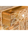 Anglo Style Mango Wood and Bone Inlay Two-Drawer over Two Door Buffet-14. Asian & Chinese Furniture, Art, Antiques, Vintage Home Décor for sale at FEA Home
