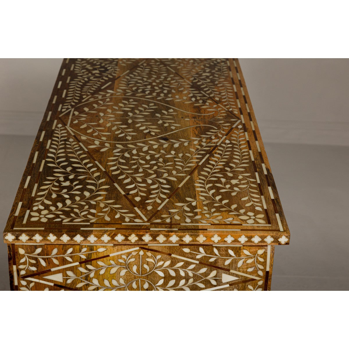 Anglo Style Mango Wood and Bone Inlay Two-Drawer over Two Door Buffet-16. Asian &amp; Chinese Furniture, Art, Antiques, Vintage Home Décor for sale at FEA Home