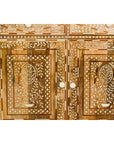 Anglo Style Mango Wood and Bone Inlay Two-Drawer over Two Door Buffet-6. Asian & Chinese Furniture, Art, Antiques, Vintage Home Décor for sale at FEA Home