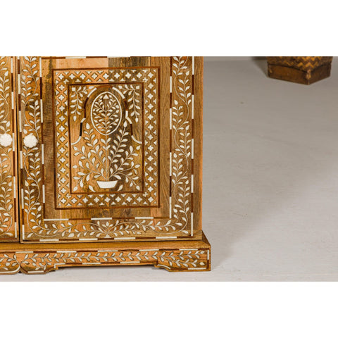 Anglo Style Mango Wood and Bone Inlay Two-Drawer over Two Door Buffet-YN8009-9. Asian & Chinese Furniture, Art, Antiques, Vintage Home Décor for sale at FEA Home