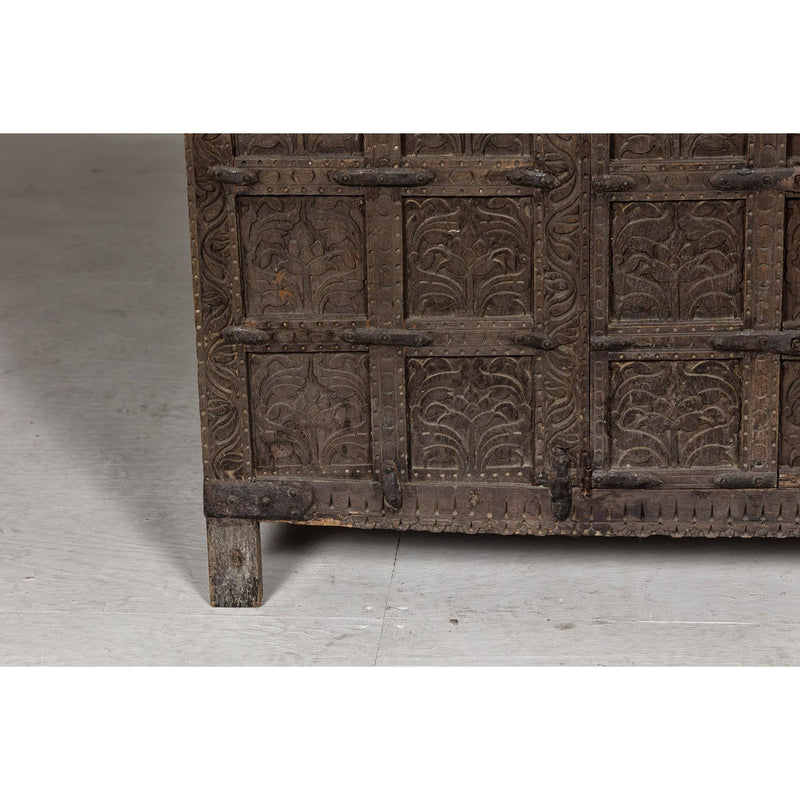 Damachiya Wedding Cabinet on Legs with Floral Motifs and Horse Heads-YN8025-9. Asian & Chinese Furniture, Art, Antiques, Vintage Home Décor for sale at FEA Home