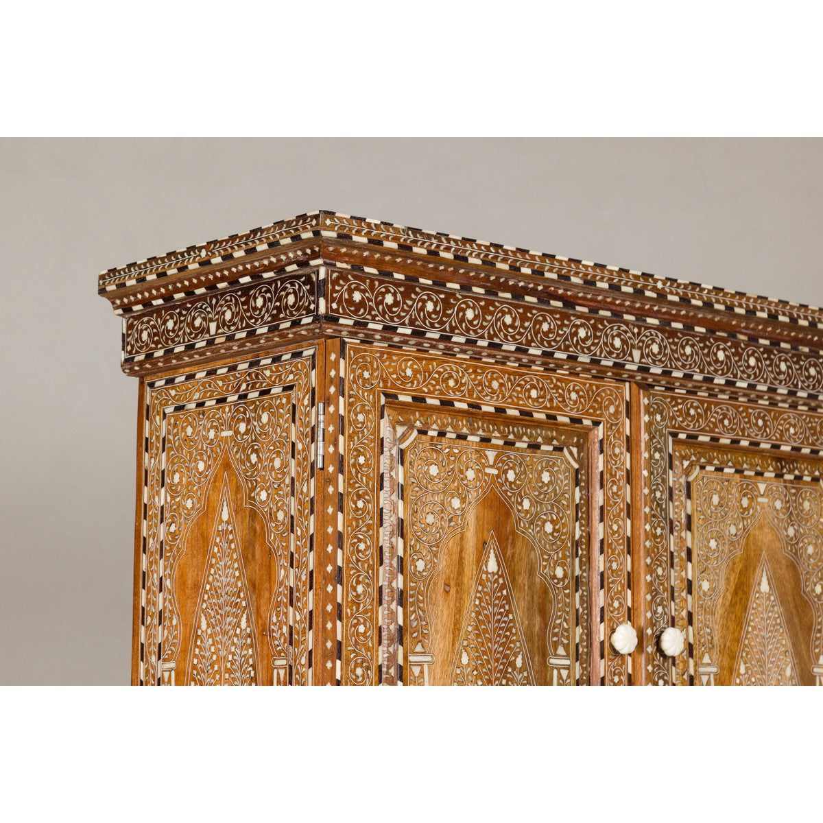 Anglo Style Buffet à Deux-Corps with Floral and Bird Bone Inlay-12. Asian &amp; Chinese Furniture, Art, Antiques, Vintage Home Décor for sale at FEA Home