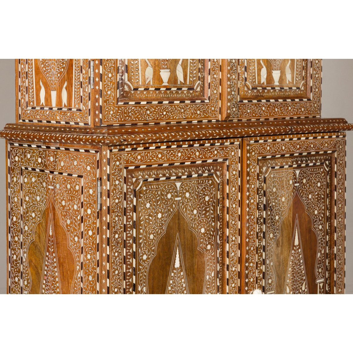 Anglo Style Buffet à Deux-Corps with Floral and Bird Bone Inlay-13. Asian &amp; Chinese Furniture, Art, Antiques, Vintage Home Décor for sale at FEA Home