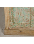 Reclaimed Wood Almirah Armoire with Weathered Green Patina and Three Shelves-11. Asian & Chinese Furniture, Art, Antiques, Vintage Home Décor for sale at FEA Home