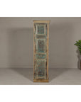 Reclaimed Wood Almirah Armoire with Weathered Green Patina and Three Shelves-17. Asian & Chinese Furniture, Art, Antiques, Vintage Home Décor for sale at FEA Home