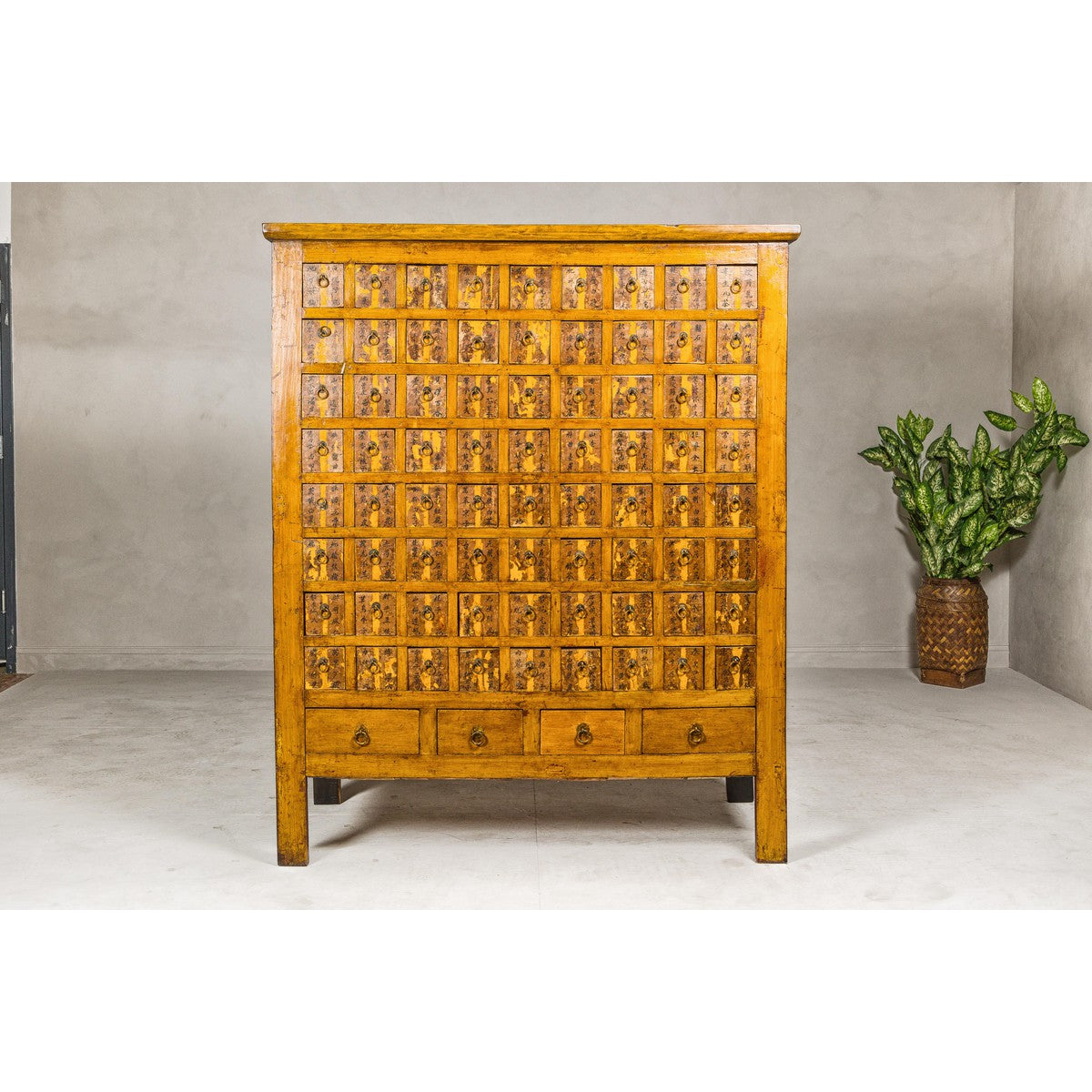 Oversized Qing Apothecary Cabinet with 76 Drawers and Calligraphy-2. Asian & Chinese Furniture, Art, Antiques, Vintage Home Décor for sale at FEA Home
