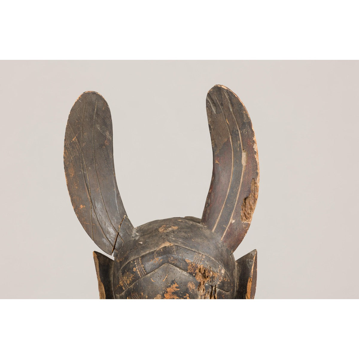 Wooden Mythical Animal Mask Mounted on Custom Base-3. Asian &amp; Chinese Furniture, Art, Antiques, Vintage Home Décor for sale at FEA Home