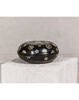 Black Lacquered Lidded Circular Box with Mother of Pearl Floral Décor-14. Asian & Chinese Furniture, Art, Antiques, Vintage Home Décor for sale at FEA Home