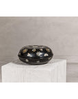 Black Lacquered Lidded Circular Box with Mother of Pearl Floral Décor-15. Asian & Chinese Furniture, Art, Antiques, Vintage Home Décor for sale at FEA Home