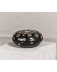 Black Lacquered Lidded Circular Box with Mother of Pearl Floral Décor-18. Asian & Chinese Furniture, Art, Antiques, Vintage Home Décor for sale at FEA Home