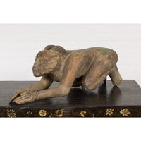 19th Century Wooden Sculpture of a Praying Male Figure