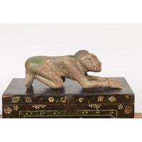 19th Century Wooden Sculpture of a Praying Male Figure-YNE233-3. Asian & Chinese Furniture, Art, Antiques, Vintage Home Décor for sale at FEA Home