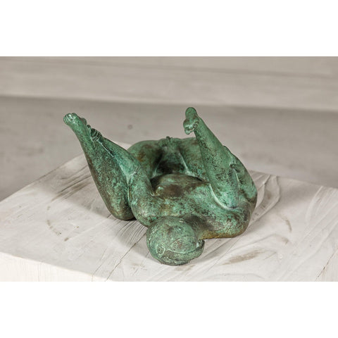 Bronze Erotica Woman Tabletop Statuette with Verdigris Patina, Vintage-YNE676-10. Asian & Chinese Furniture, Art, Antiques, Vintage Home Décor for sale at FEA Home