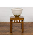 Contemporary White & Brown Glazed Ceramic Bowl-4. Asian & Chinese Furniture, Art, Antiques, Vintage Home Décor for sale at FEA Home