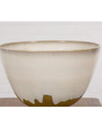 Contemporary White & Brown Glazed Ceramic Bowl-6. Asian & Chinese Furniture, Art, Antiques, Vintage Home Décor for sale at FEA Home