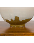 Contemporary White & Brown Glazed Ceramic Bowl-7. Asian & Chinese Furniture, Art, Antiques, Vintage Home Décor for sale at FEA Home
