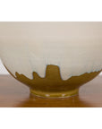 Contemporary White & Brown Glazed Ceramic Bowl-8. Asian & Chinese Furniture, Art, Antiques, Vintage Home Décor for sale at FEA Home