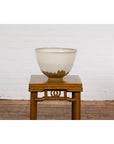 Contemporary White & Brown Glazed Ceramic Bowl-9. Asian & Chinese Furniture, Art, Antiques, Vintage Home Décor for sale at FEA Home