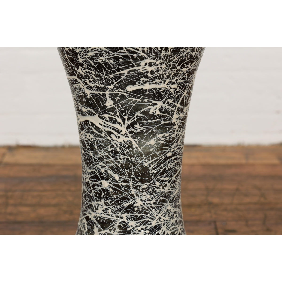 Vintage Black and White Ceramic Planter-5. Asian &amp; Chinese Furniture, Art, Antiques, Vintage Home Décor for sale at FEA Home