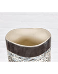 Textured Blue Gray, White, Brown and Black Spattered Ceramic Vase-11. Asian & Chinese Furniture, Art, Antiques, Vintage Home Décor for sale at FEA Home