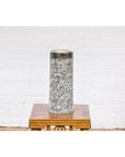Textured Blue Gray, White, Brown and Black Spattered Ceramic Vase-13. Asian & Chinese Furniture, Art, Antiques, Vintage Home Décor for sale at FEA Home