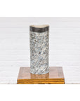 Textured Blue Gray, White, Brown and Black Spattered Ceramic Vase-14. Asian & Chinese Furniture, Art, Antiques, Vintage Home Décor for sale at FEA Home