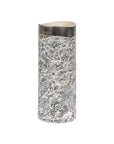 Textured Blue Gray, White, Brown and Black Spattered Ceramic Vase-18. Asian & Chinese Furniture, Art, Antiques, Vintage Home Décor for sale at FEA Home
