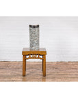 Textured Blue Gray, White, Brown and Black Spattered Ceramic Vase-4. Asian & Chinese Furniture, Art, Antiques, Vintage Home Décor for sale at FEA Home