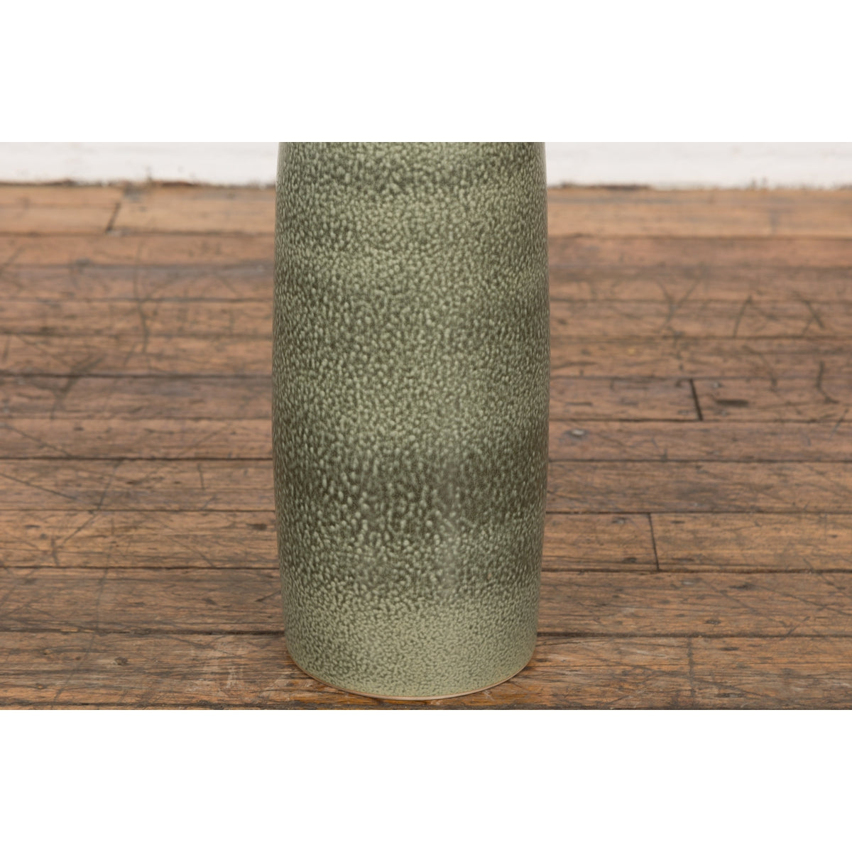 Prem Collection Green Glazed Vase with Green Finish and Blotched Accents-7. Asian &amp; Chinese Furniture, Art, Antiques, Vintage Home Décor for sale at FEA Home