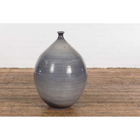 Artisan Handcrafted Ceramic Vase - Grey
