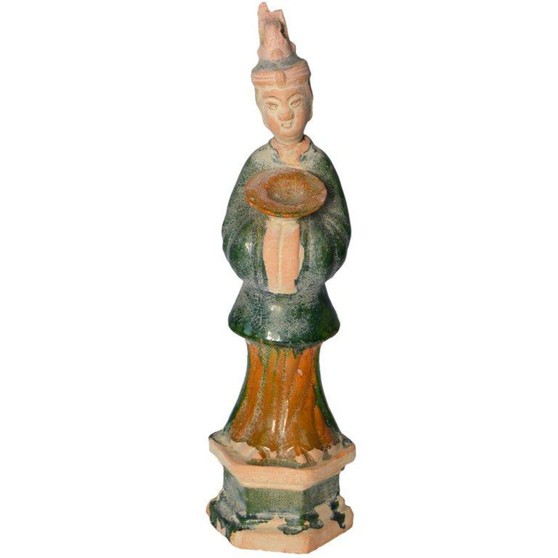 17th Century Ming or Qing Dynasty Chinese Glazed Terracotta Statue of Official-YN5540-1. Asian & Chinese Furniture, Art, Antiques, Vintage Home Décor for sale at FEA Home