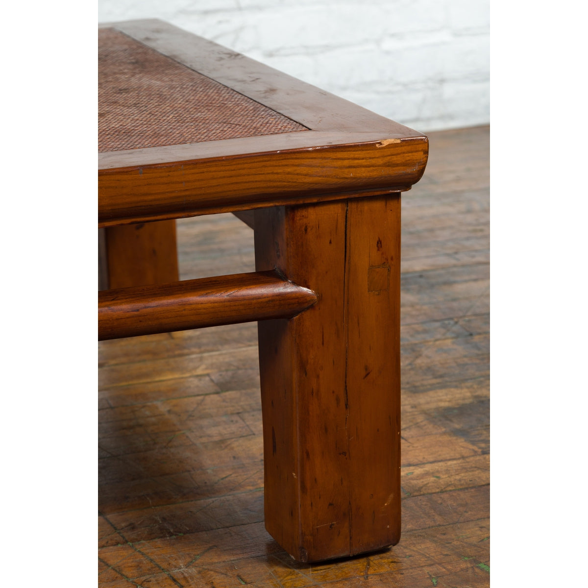 19th Century Elmwood and Rattan Converted Coffee Table from the Qing Dynasty-11. Asian &amp; Chinese Furniture, Art, Antiques, Vintage Home Décor for sale at FEA Home