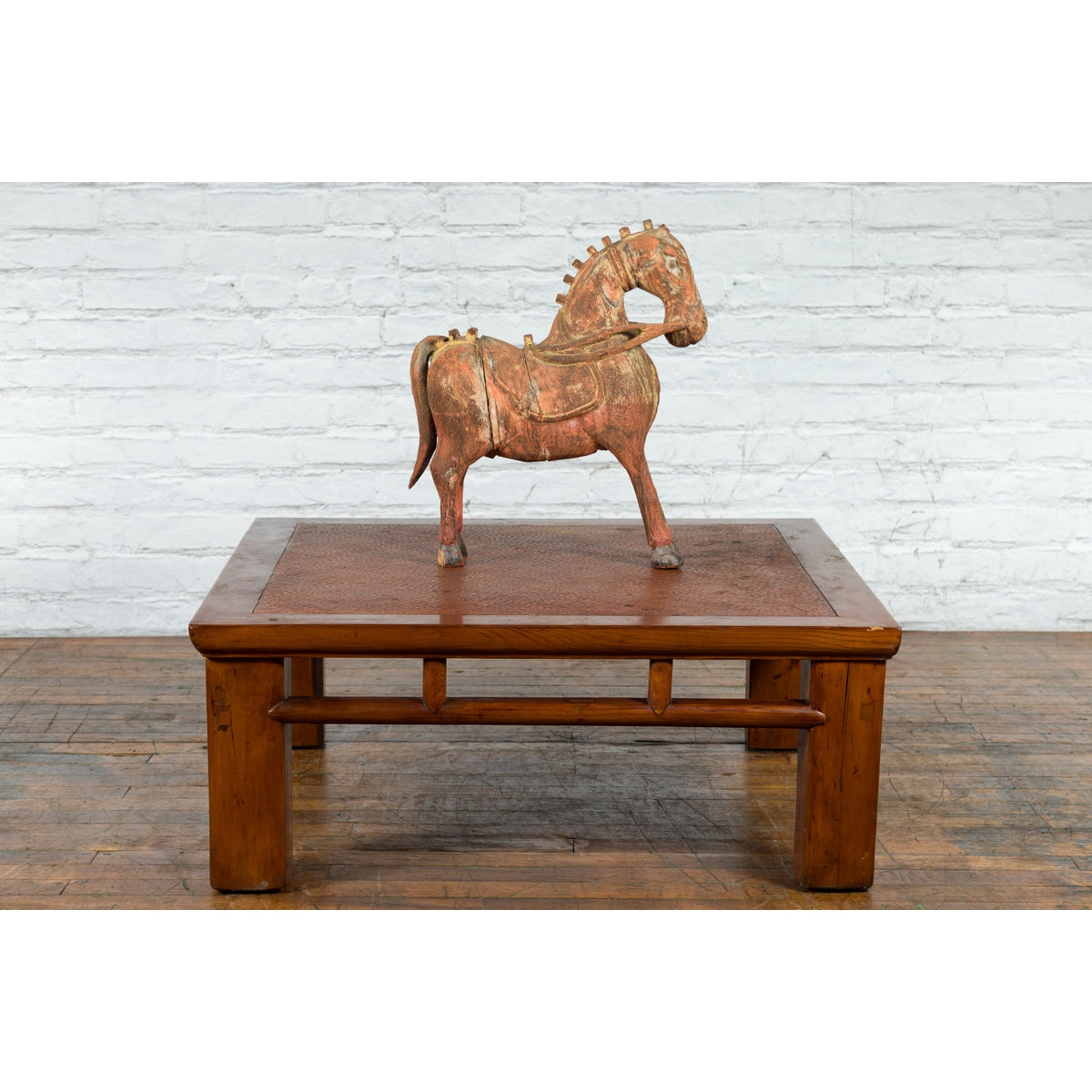19th Century Elmwood and Rattan Converted Coffee Table from the Qing Dynasty-3. Asian &amp; Chinese Furniture, Art, Antiques, Vintage Home Décor for sale at FEA Home