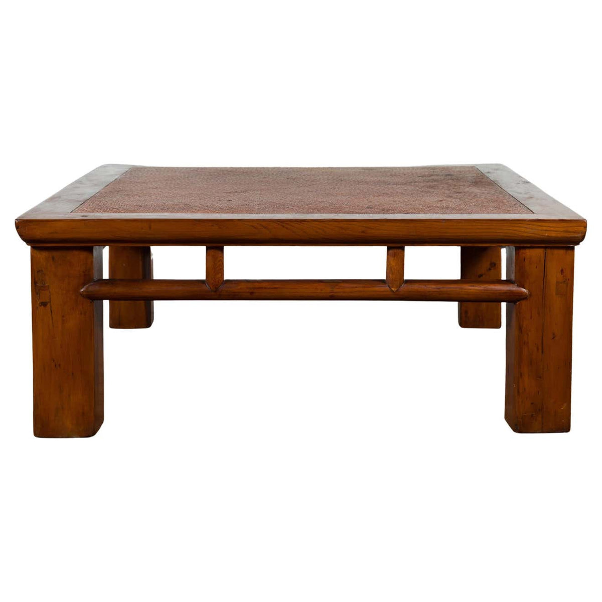 19th Century Elmwood and Rattan Converted Coffee Table from the Qing Dynasty-1. Asian & Chinese Furniture, Art, Antiques, Vintage Home Décor for sale at FEA Home