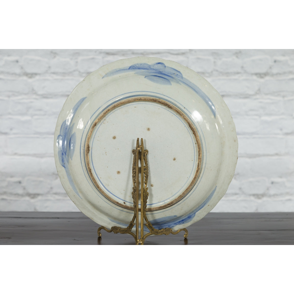 19th Century Hand-Painted Blue and White Japanese Porcelain Charger Plate-15. Asian &amp; Chinese Furniture, Art, Antiques, Vintage Home Décor for sale at FEA Home