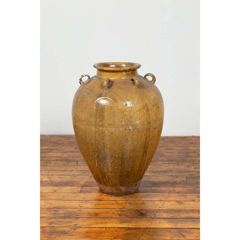 19th Century South-Eastern Martaban Water Jar with Dragon Motifs and Handles-YN6450-12. Asian & Chinese Furniture, Art, Antiques, Vintage Home Décor for sale at FEA Home