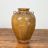 19th Century South-Eastern Martaban Water Jar with Dragon Motifs and Handles