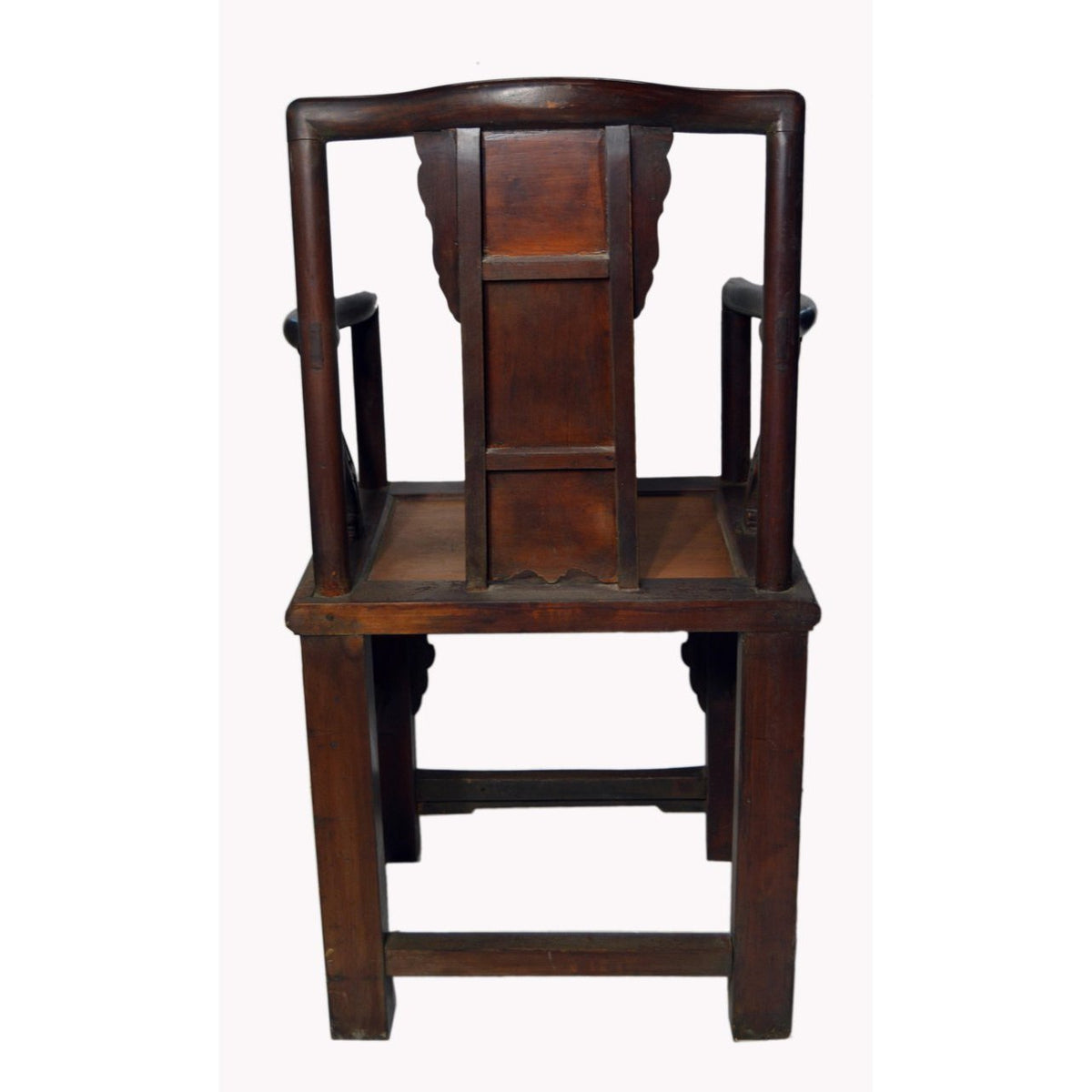 19th Century Chinese Hand-Carved Yumu Wood Armchair with Painted Scenes-7. Asian &amp; Chinese Furniture, Art, Antiques, Vintage Home Décor for sale at FEA Home