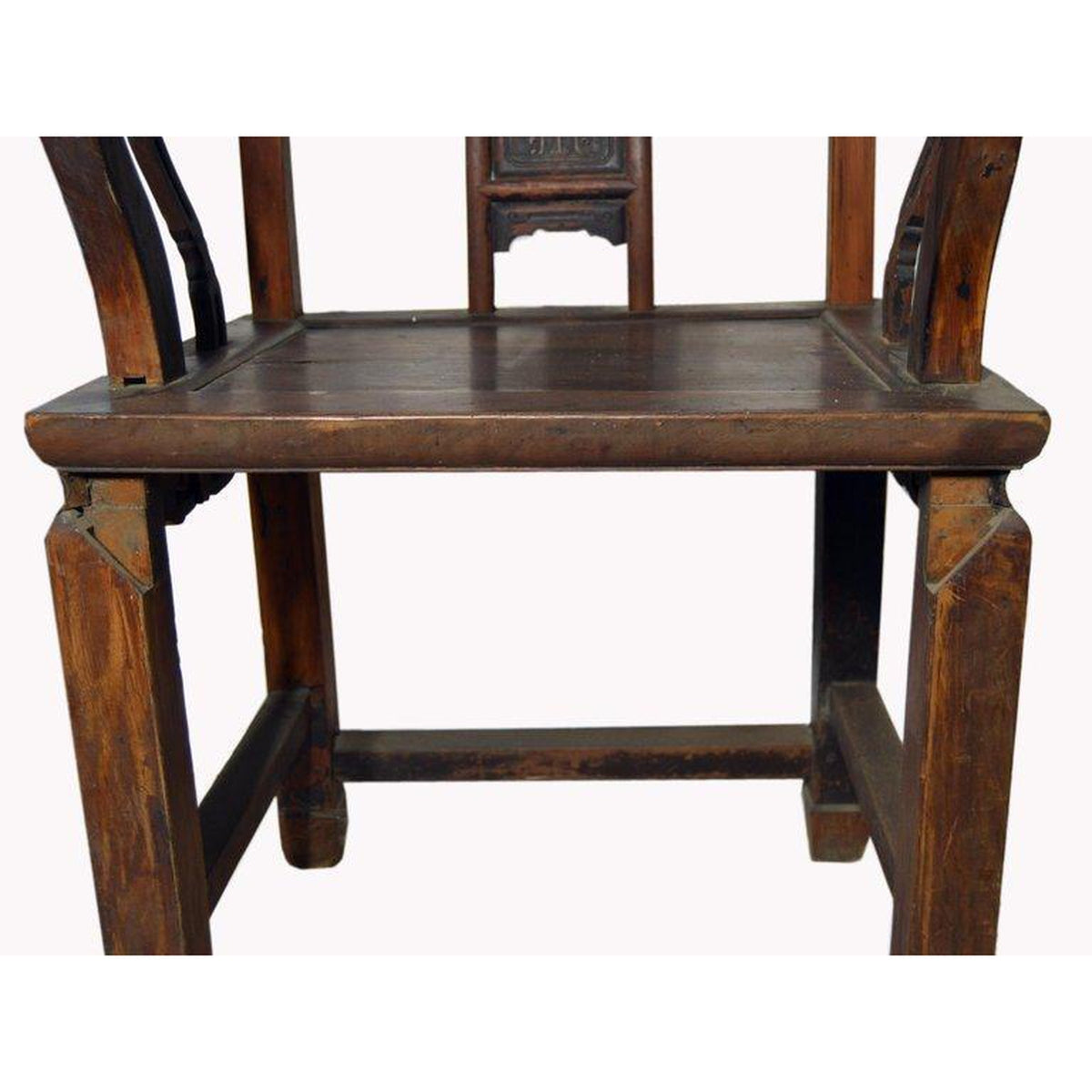 19th Century Chinese Yumu Official&#39;s Chair with Hand-Carved Splat and Fretwork-5. Asian &amp; Chinese Furniture, Art, Antiques, Vintage Home Décor for sale at FEA Home