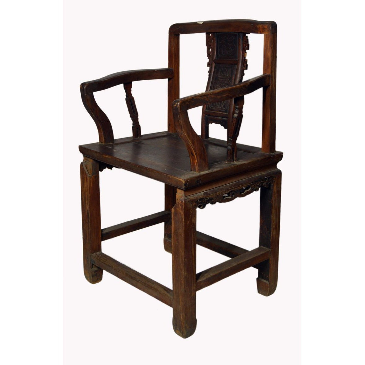 19th Century Chinese Yumu Official&#39;s Chair with Hand-Carved Splat and Fretwork-7. Asian &amp; Chinese Furniture, Art, Antiques, Vintage Home Décor for sale at FEA Home