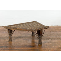 19th Century Indian Bullock Cart Made into a Coffee Table with Iron Details