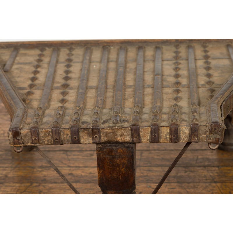 This-is-a-picture-of-a-19th Century Indian Bullock Cart Made into a Coffee Table with Iron Details-image-position-4-style-YN7587-Shop-for-Vintage-and-Antique-Asian-and-Chinese-Furniture-for-sale-at-FEA Home-NYC