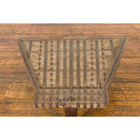 19th Century Indian Bullock Cart Made into a Coffee Table with Iron Details