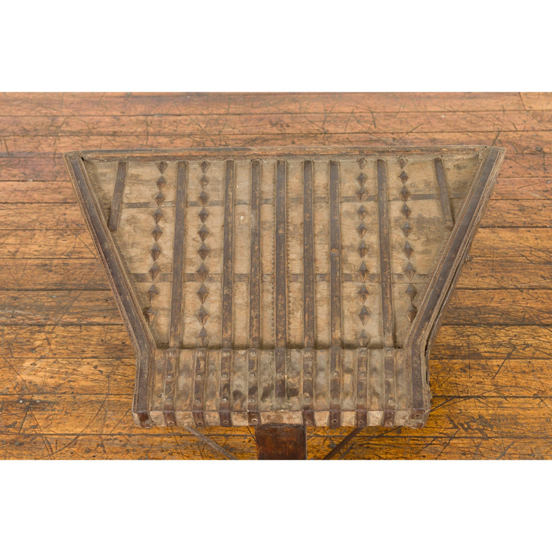 This-is-a-picture-of-a-19th Century Indian Bullock Cart Made into a Coffee Table with Iron Details-image-position-8-style-YN7587-Shop-for-Vintage-and-Antique-Asian-and-Chinese-Furniture-for-sale-at-FEA Home-NYC