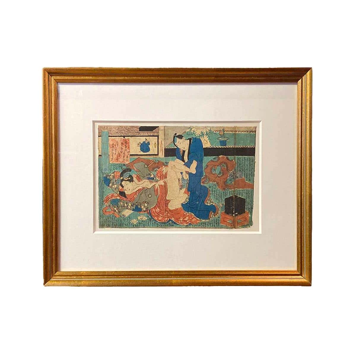 Framed Woodblock Print-1. Asian & Chinese Furniture, Art, Antiques, Vintage Home Décor for sale at FEA Home