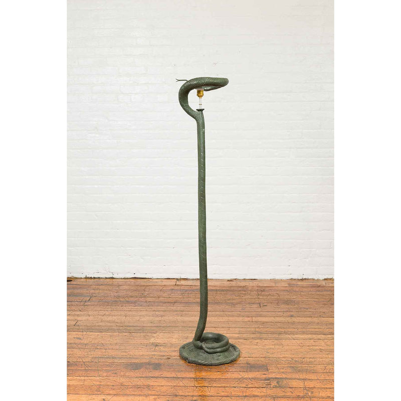 Bronze Snake Floor Lamp-RG2003-12. Asian & Chinese Furniture, Art, Antiques, Vintage Home Décor for sale at FEA Home